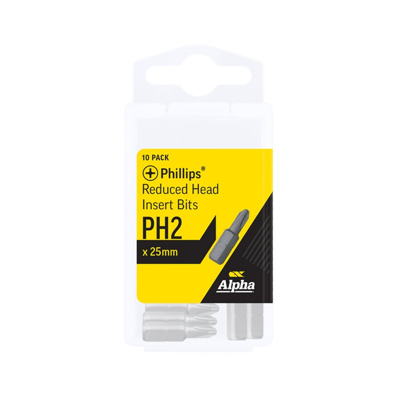 Ph2 X 25Mm Reduced Head Insert Bits - Handipack (X10)