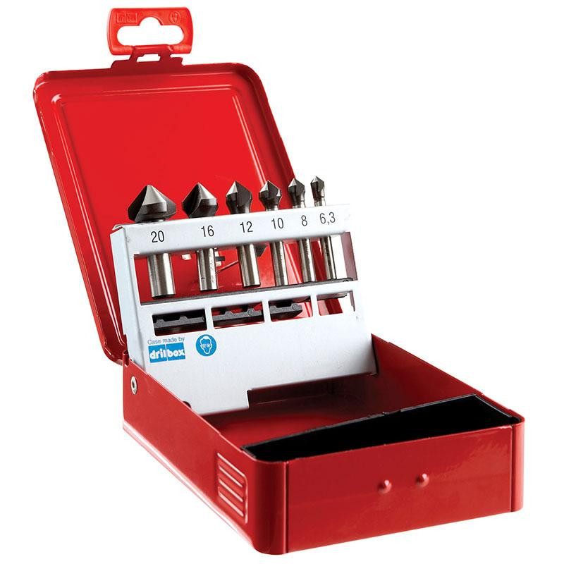 Countersink 3 Flute Set - 6.3, 8, 10, 12, 16, 20Mm