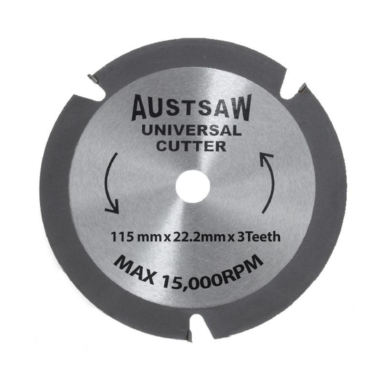Austsaw - 115Mm (4.5In) Universal Cutter - 22.2Mm Bore - 3Tct Teeth