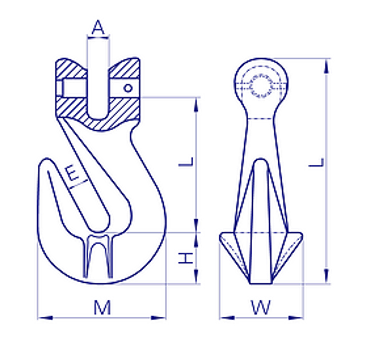 G80 Grab Hook Clevis 6Mm