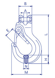 G80 Sling Hook Clevis 6Mm