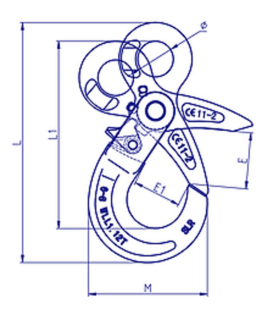 G80 Safety Self-Locking Hook Eye 10Mm