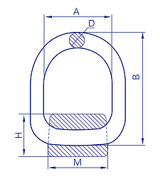 G80 Lifting Point 8T Weld On D-Ring