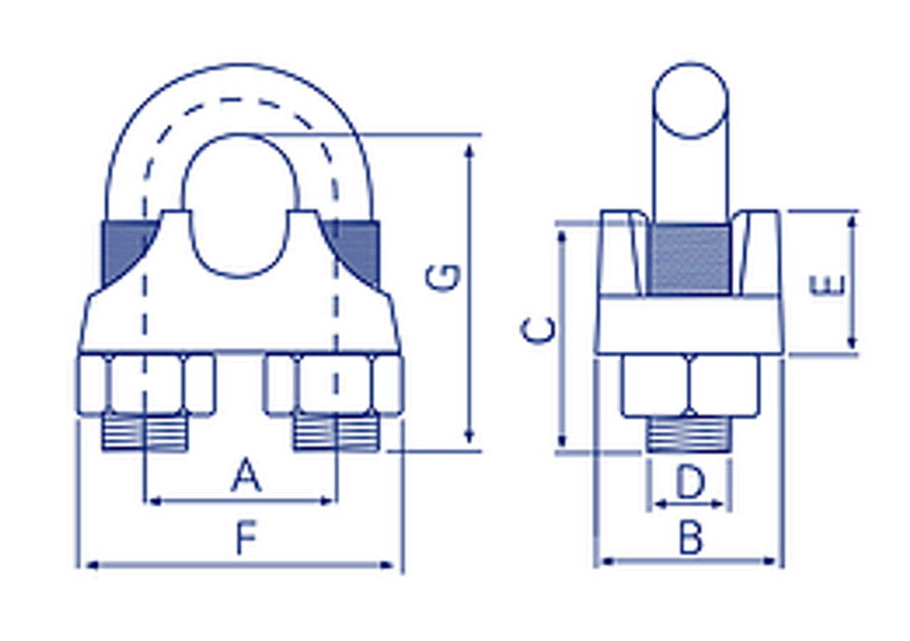 As2076 Wire Rope Grip 18Mm Gal