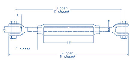 Super Buckle 1/2X 6Inch Jaw/Jaw 1T
