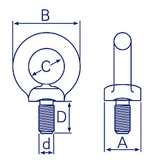 Eye Bolt Din580 30Mm Z/P 3.6T