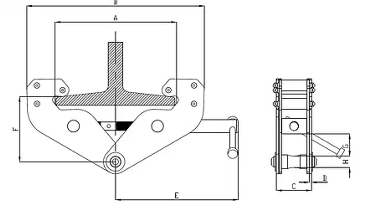 Girder Clamp 1T 75-230