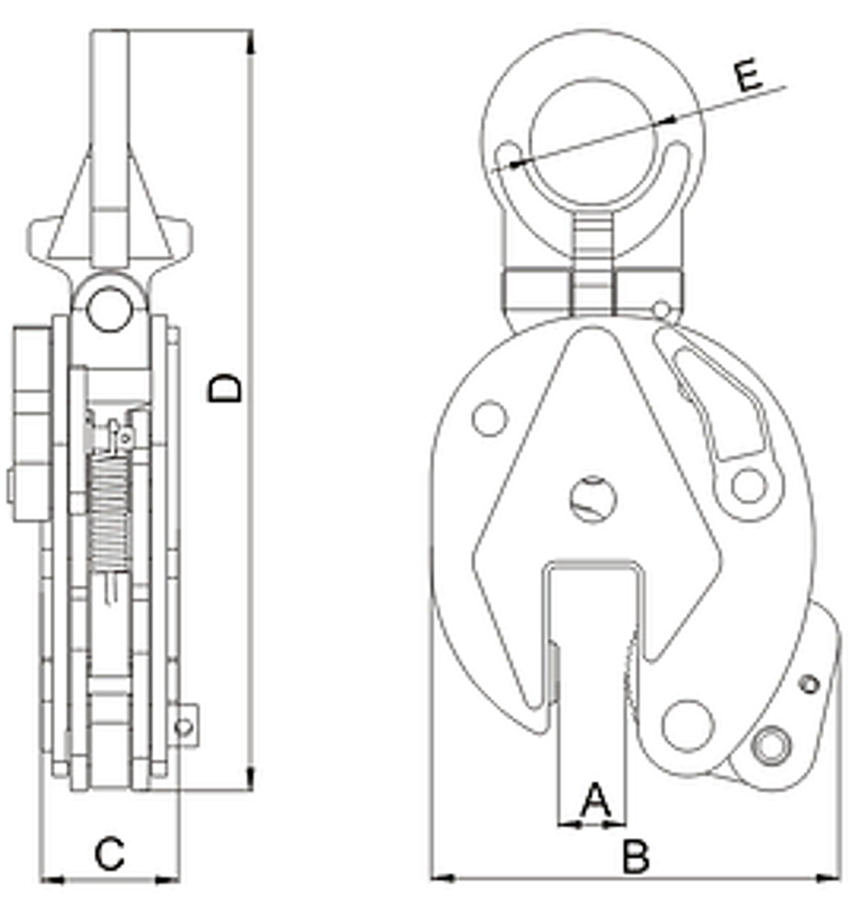 Universal Plate Clamp 2T/ 0-25Mm