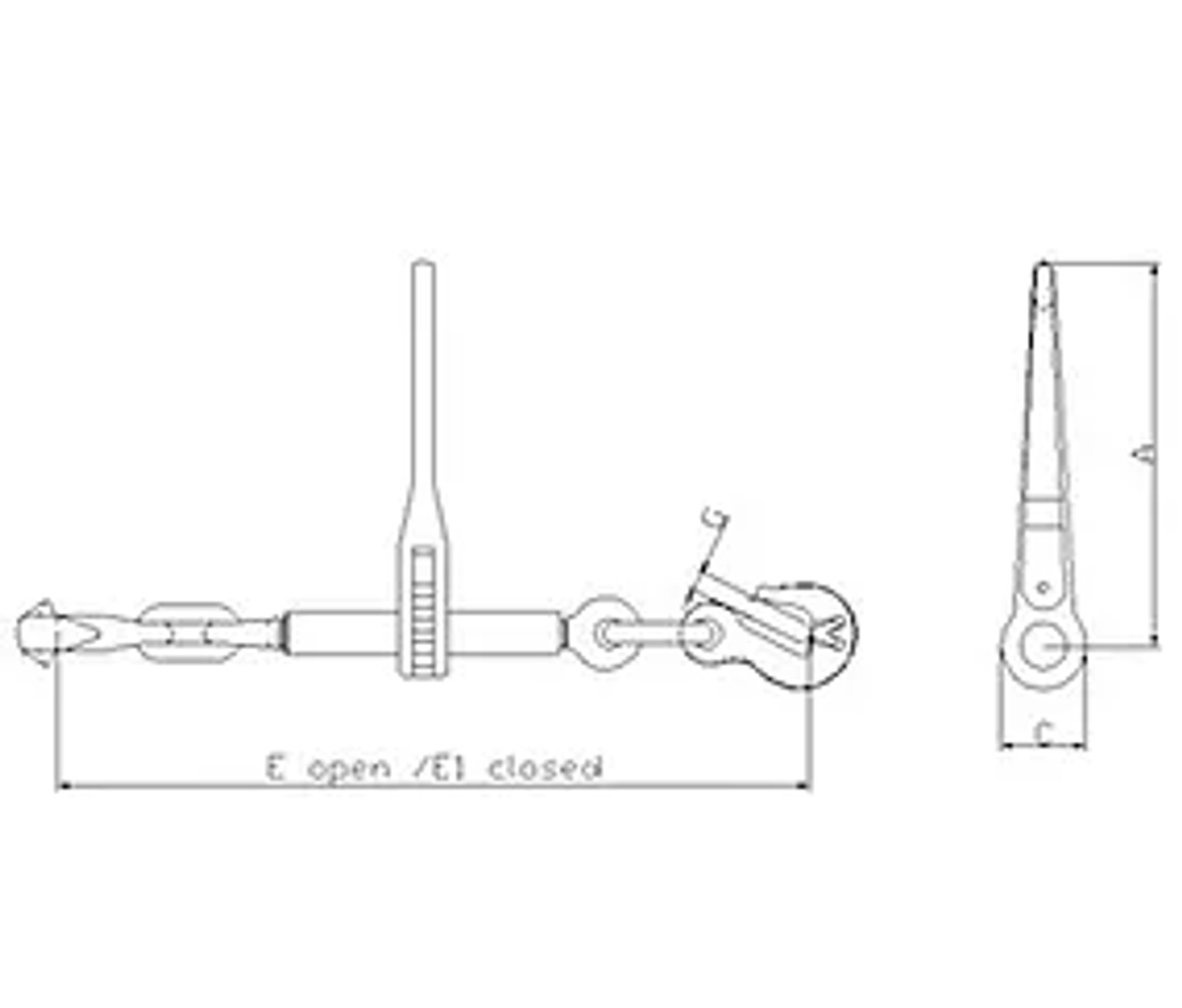 G70 Ratchet Load Binder 7/8Mm