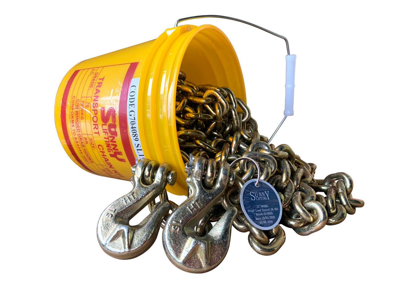 G70 Transport Chain Kit With Texted Tag 10Mm X 9M Grab Hook