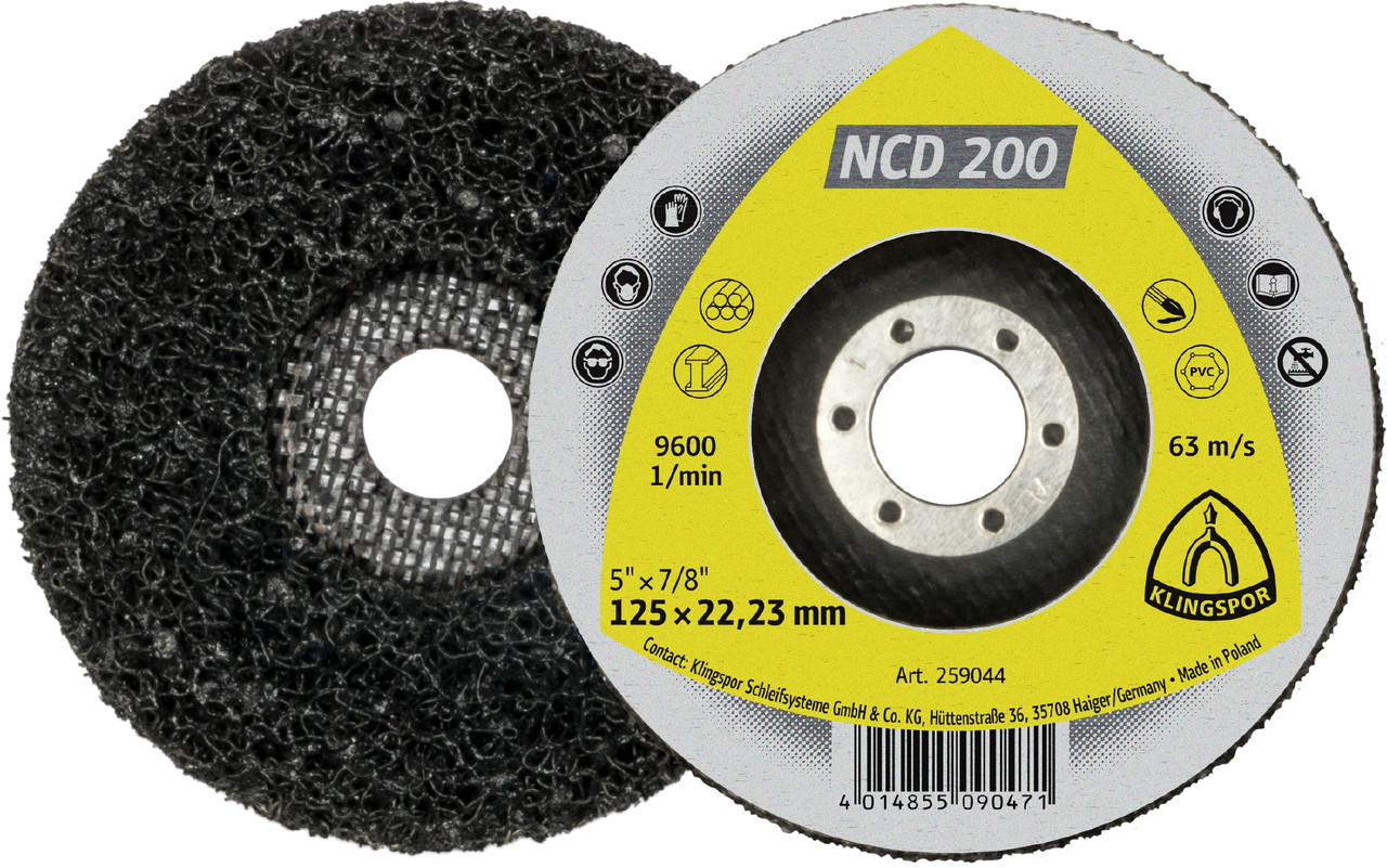 Cleaning Wheel - (Ncd200) Silicon Carbide/Non-Woven/Flat 125X22Mm
