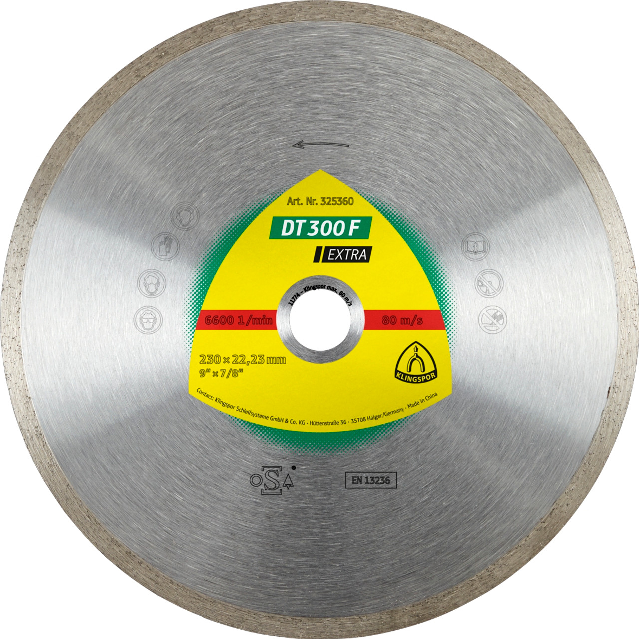 Diamond Blade - (Dt300F)Continuous Rim/Tiles/8500Rpm  180X22Mm