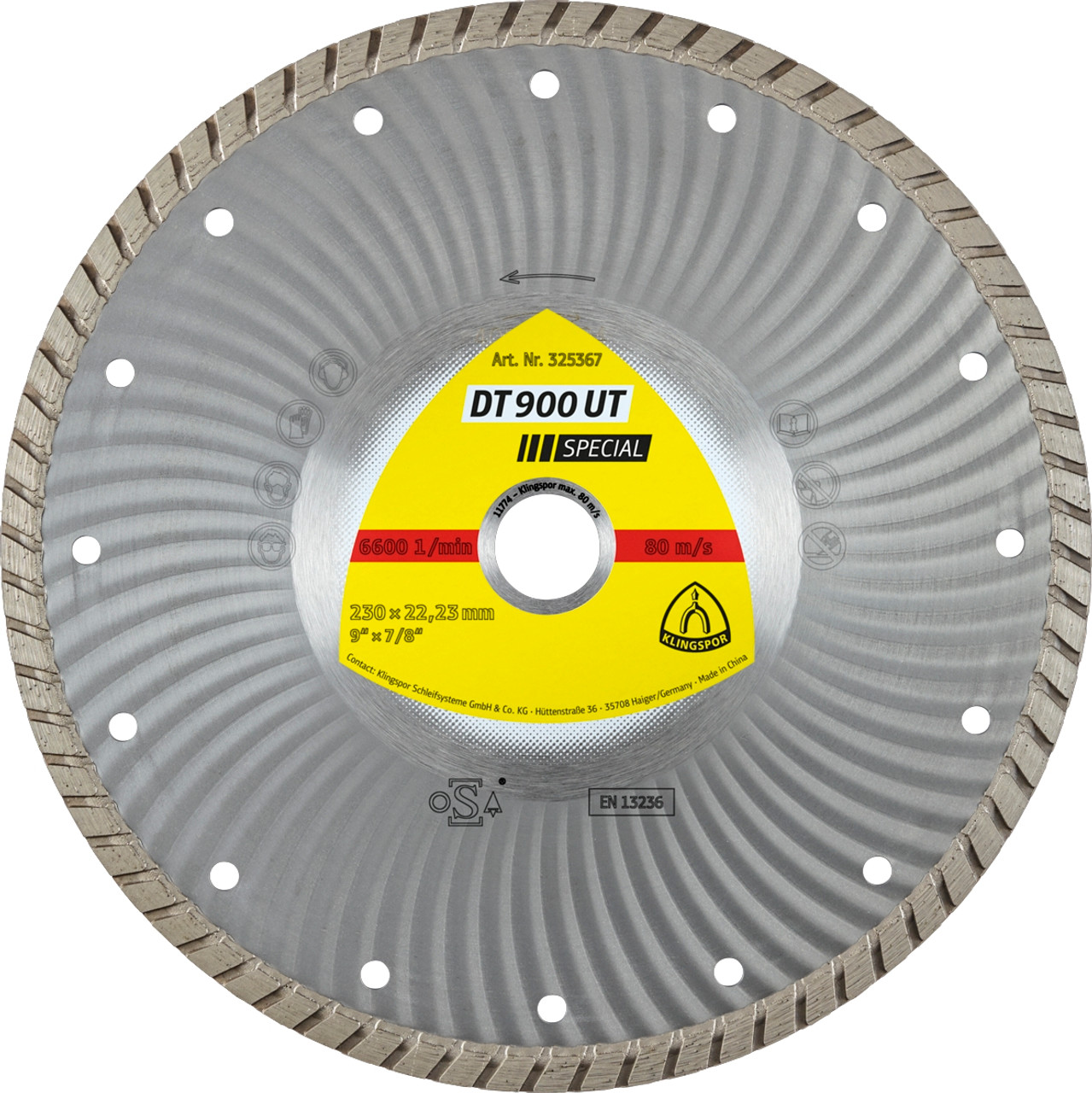 Diamond Blade - (Dt900Ut)Turbo Edge/Universal/13300Rpm  115X22Mm