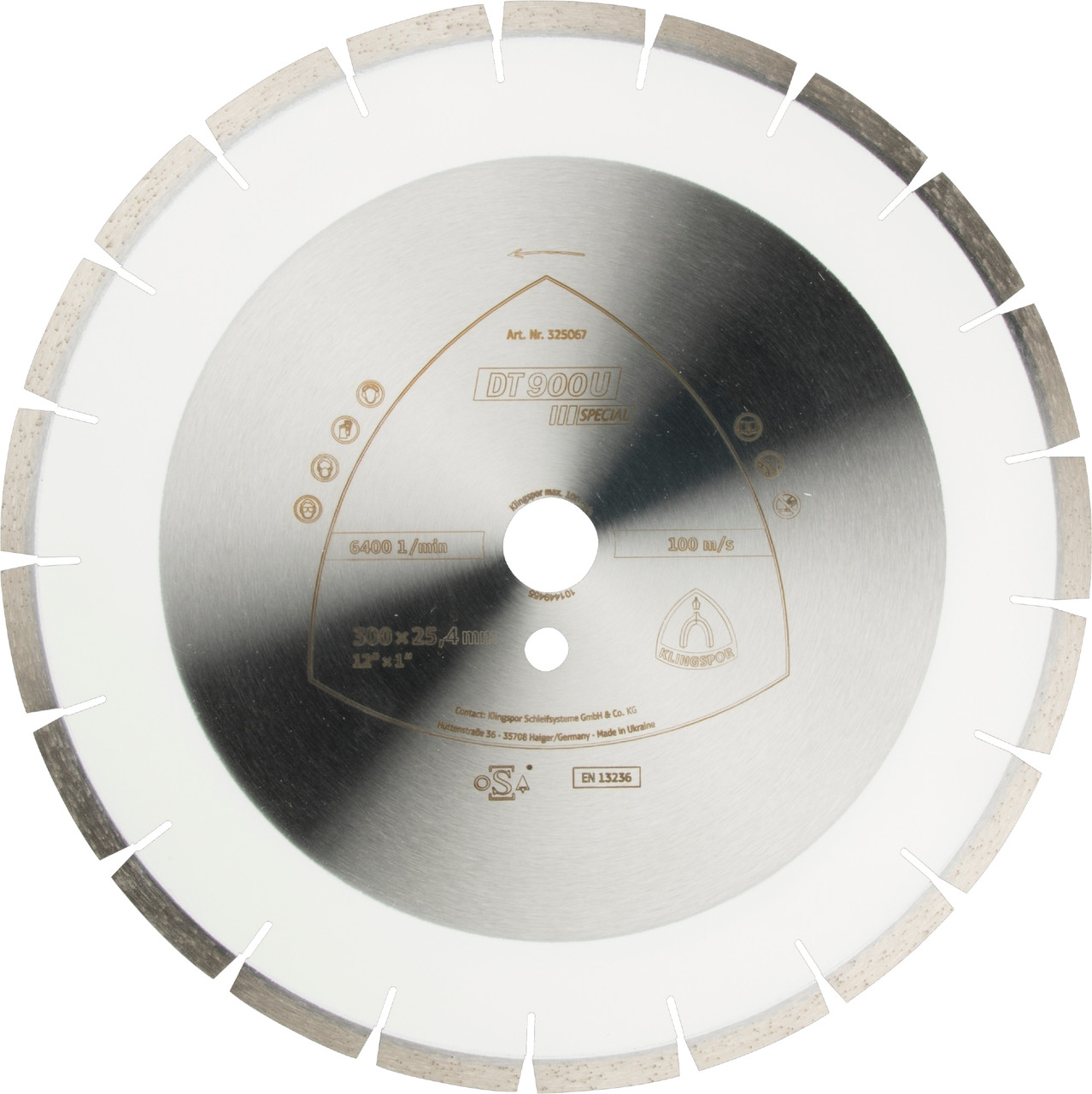 Diamond Blade - (Dt900U)Turbo Edge/Universal/5500Rpm  350X25Mm