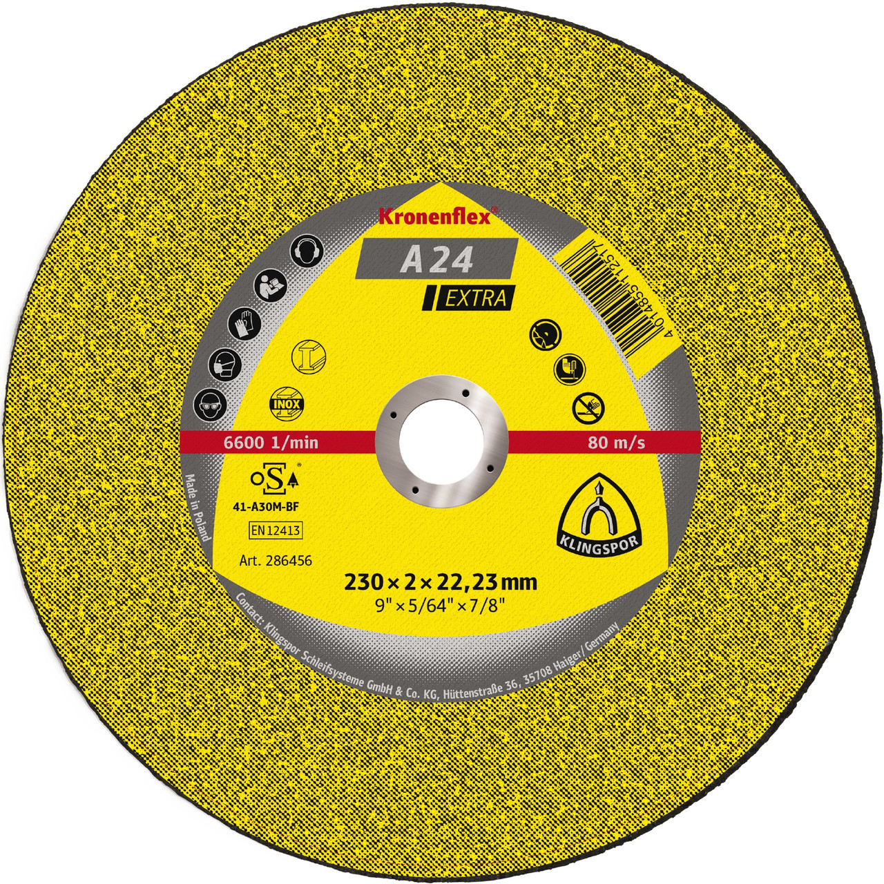 Cutting Off Wheel - (A24) Extra/Flat/8500Rpm Medium 180X3X22Mm