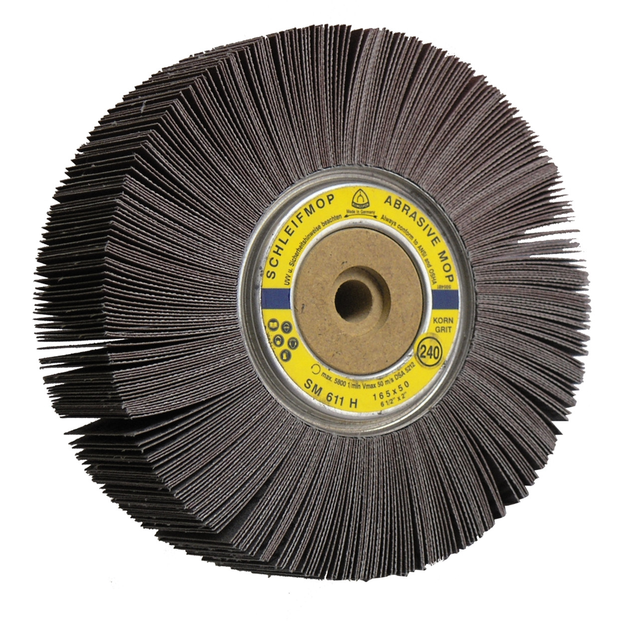 Flap Wheel - (Sm611) Aluminium Oxide/Bore 60Grit 165X25X13Mm