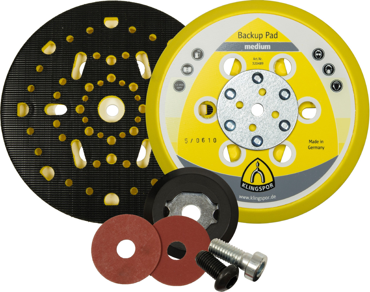 Backing Pad - (Hst555) Self Fastening Discs/Multihole/Medium 150Mm