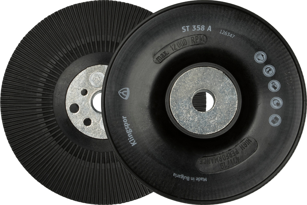 Backing Pad - (St358A) Fibre Discs/Ribbed/M14 Thread 115Mm