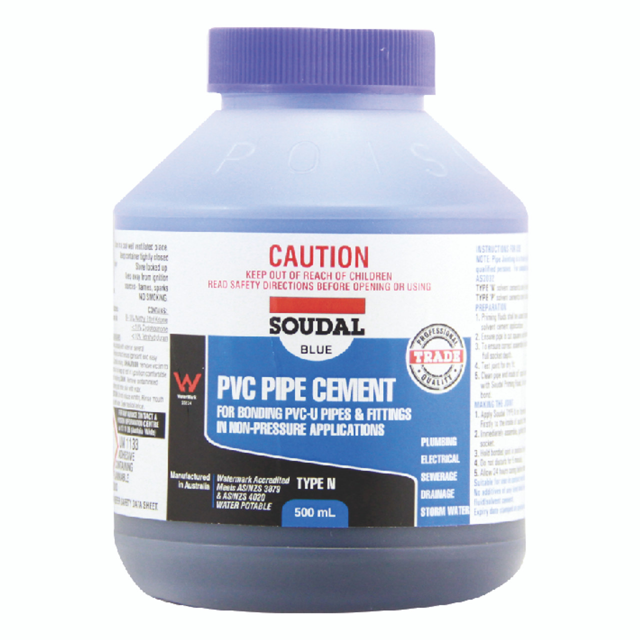 Pvc Pipe Cement Type N - Blue 500Ml