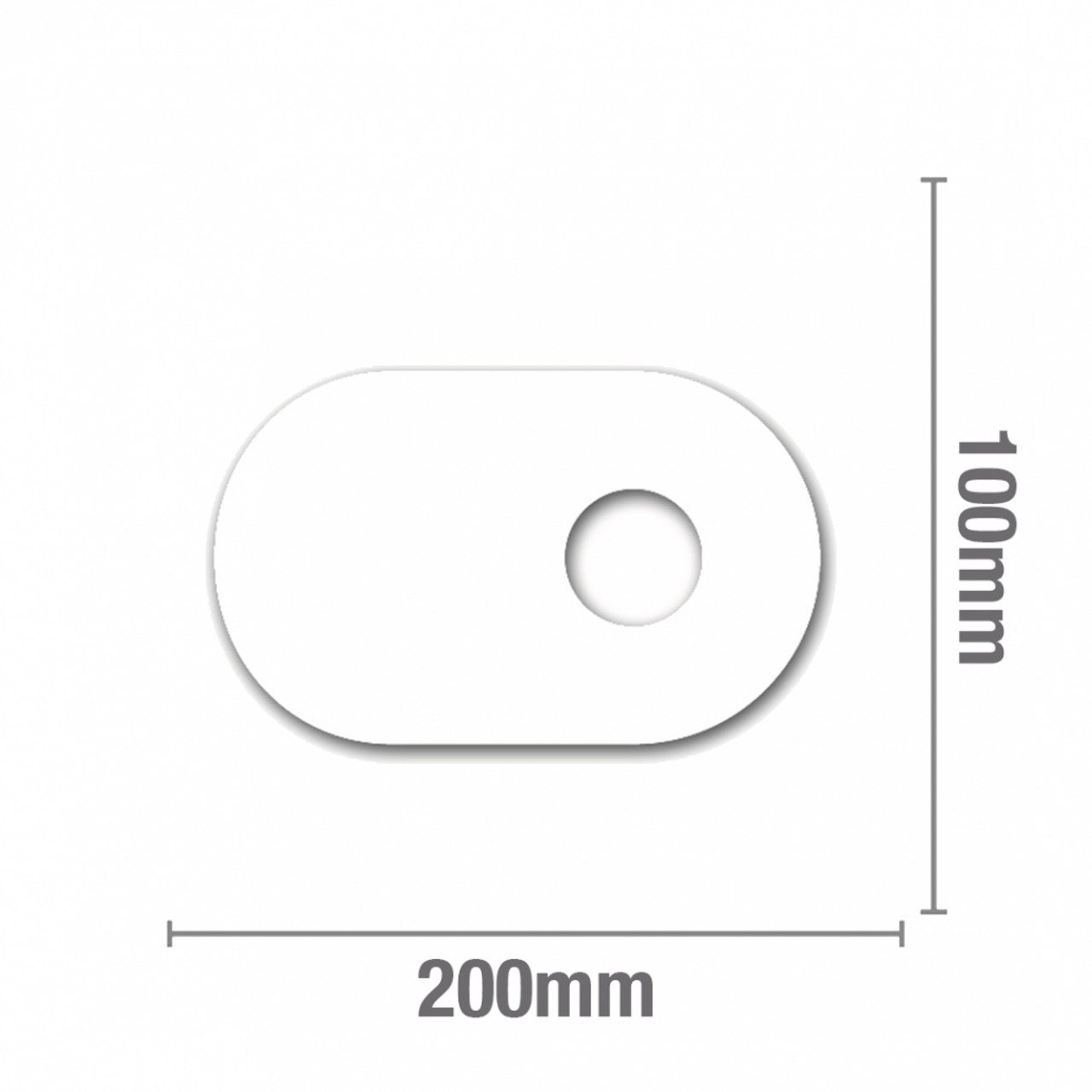 Cover Plate Oval 40Mm Dwv Pipe 200 X 100Mm