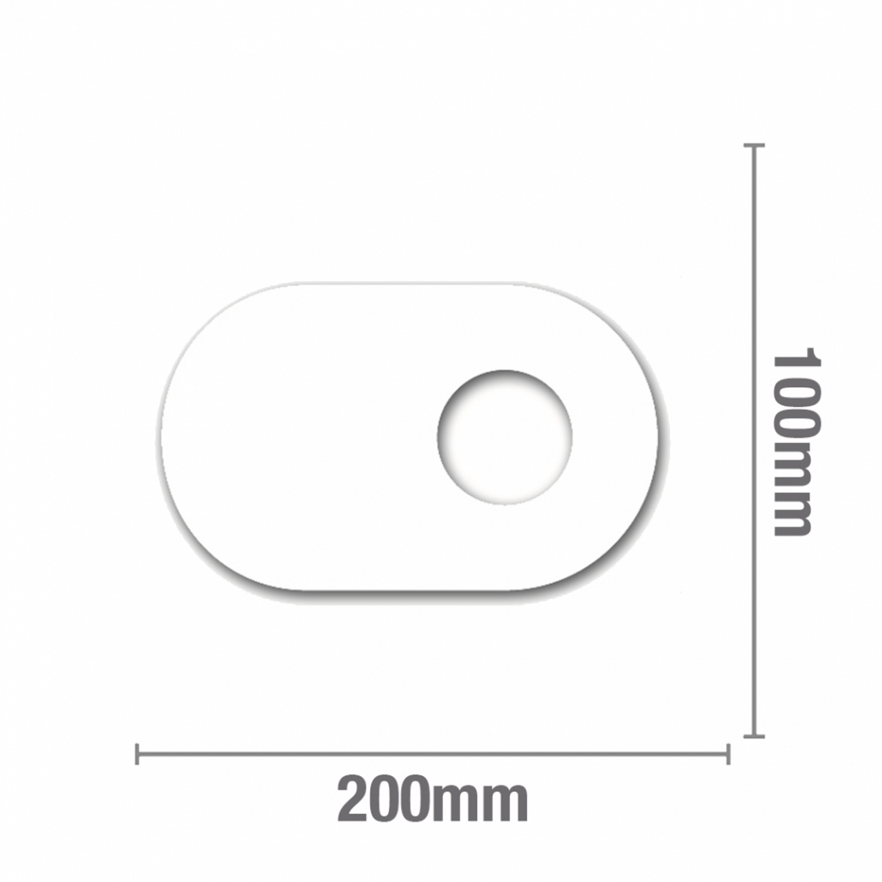 Cover Plate Oval 50Mm Dwv Pipe 200 X 100Mm