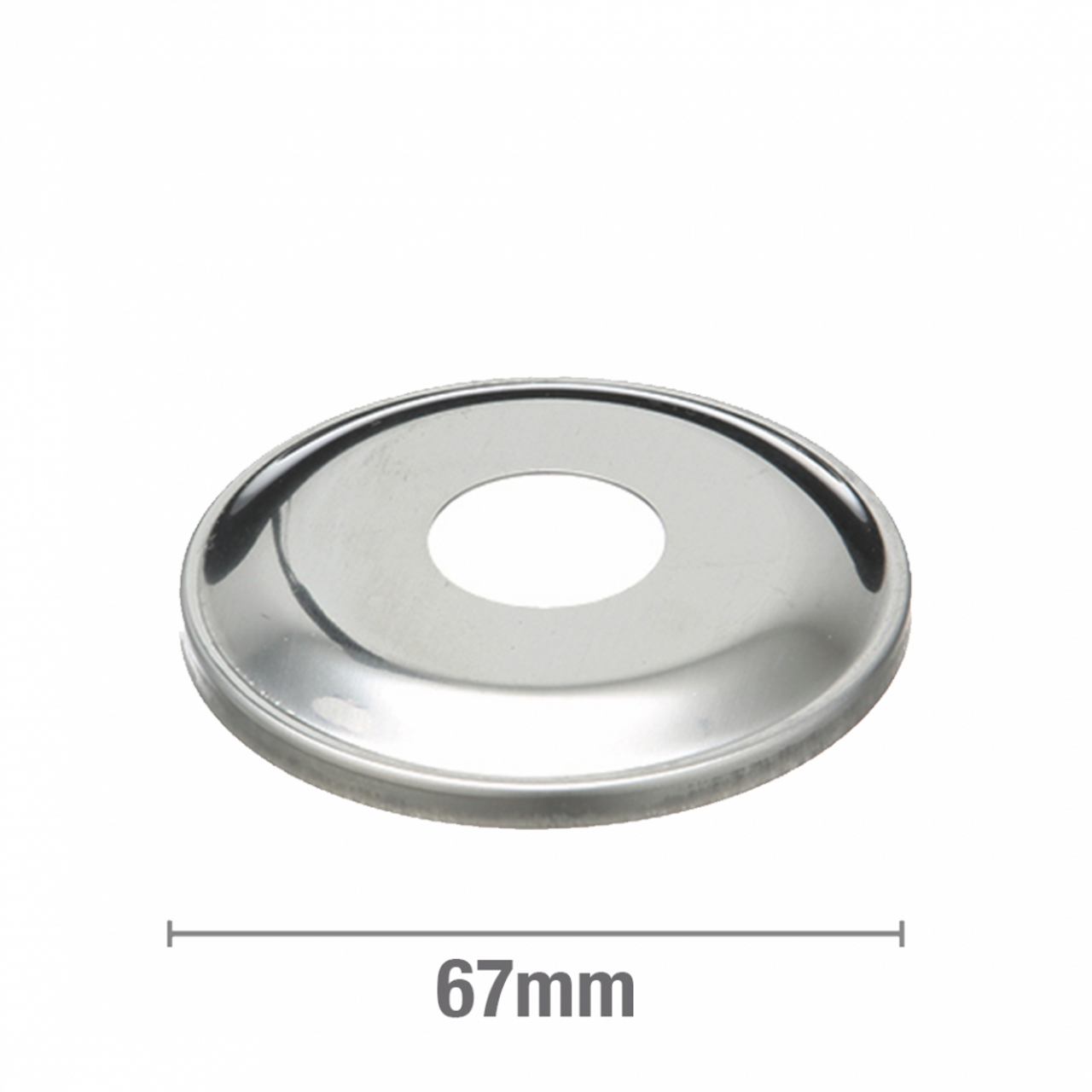 S/Steel Cover Plate 68Mm O.D. 10Mm Rise 1/2Inch Bsp