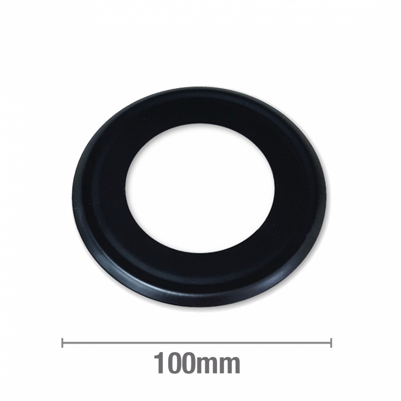 Cover Plate 50Mm Pvc Black Metal