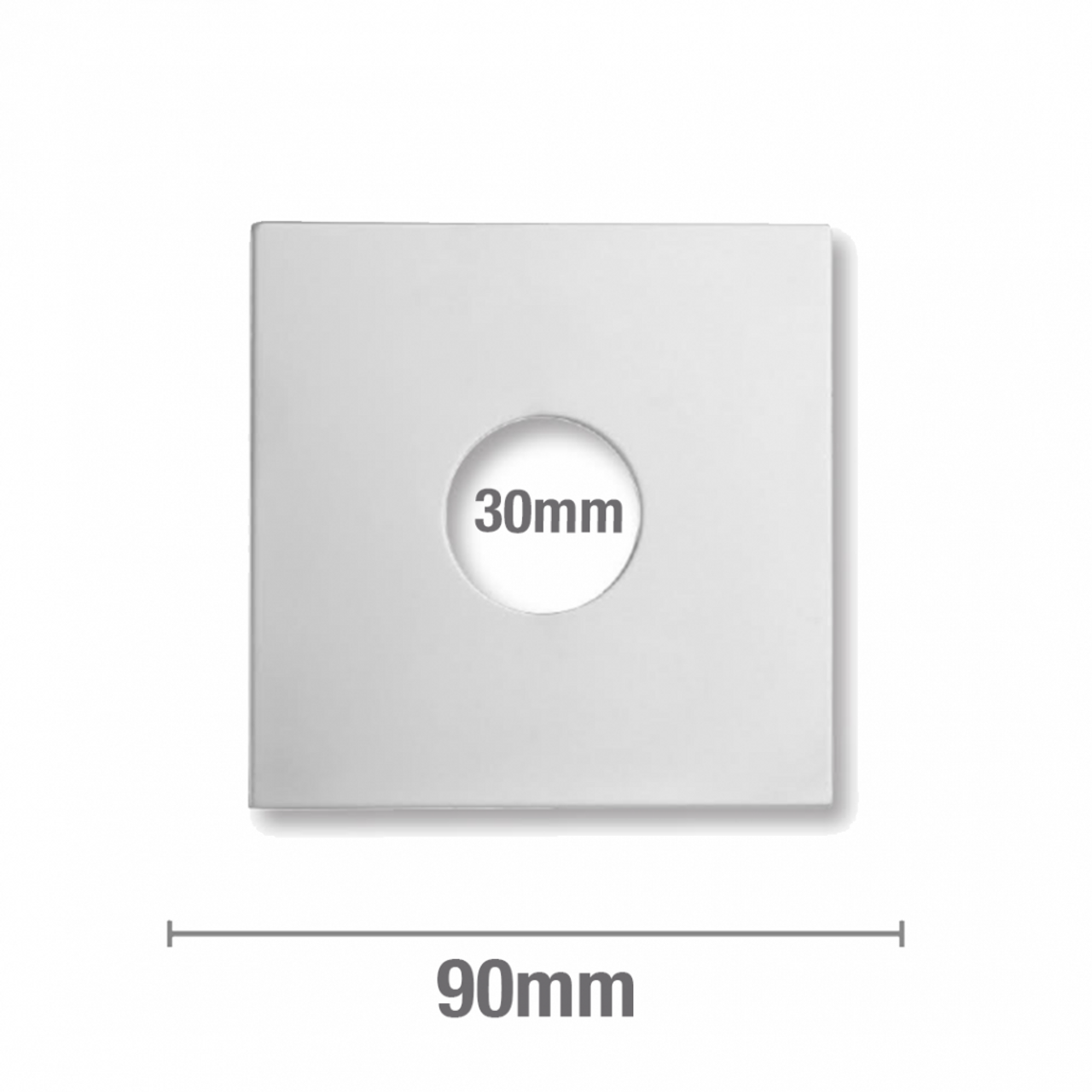 Tiler'S Boo Boo 30Mm I.D. 90Mm O.D. Chrome Plated (Square)