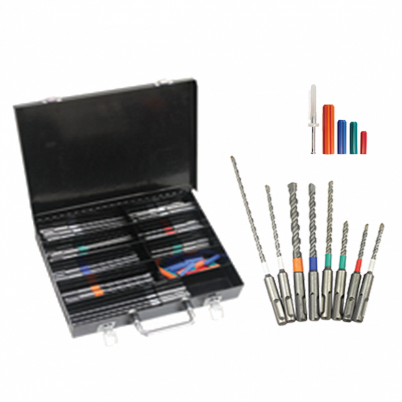 Plumtool Drill Bit Kit Sds 50 Piece With Colour Code