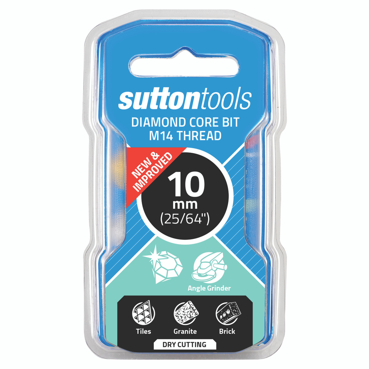 Diamond Core Bit 10Mm - Cut Depth 35Mm X M14 Thread Sutton