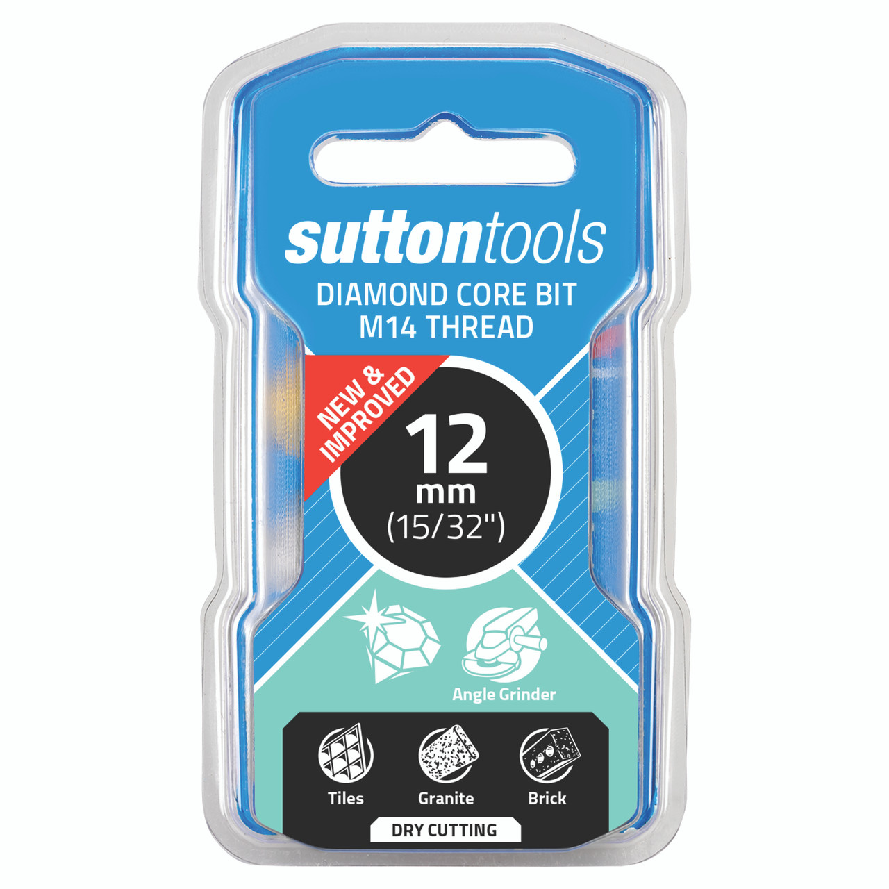 Diamond Core Bit 12Mm - Cut Depth 35Mm X M14 Thread Sutton