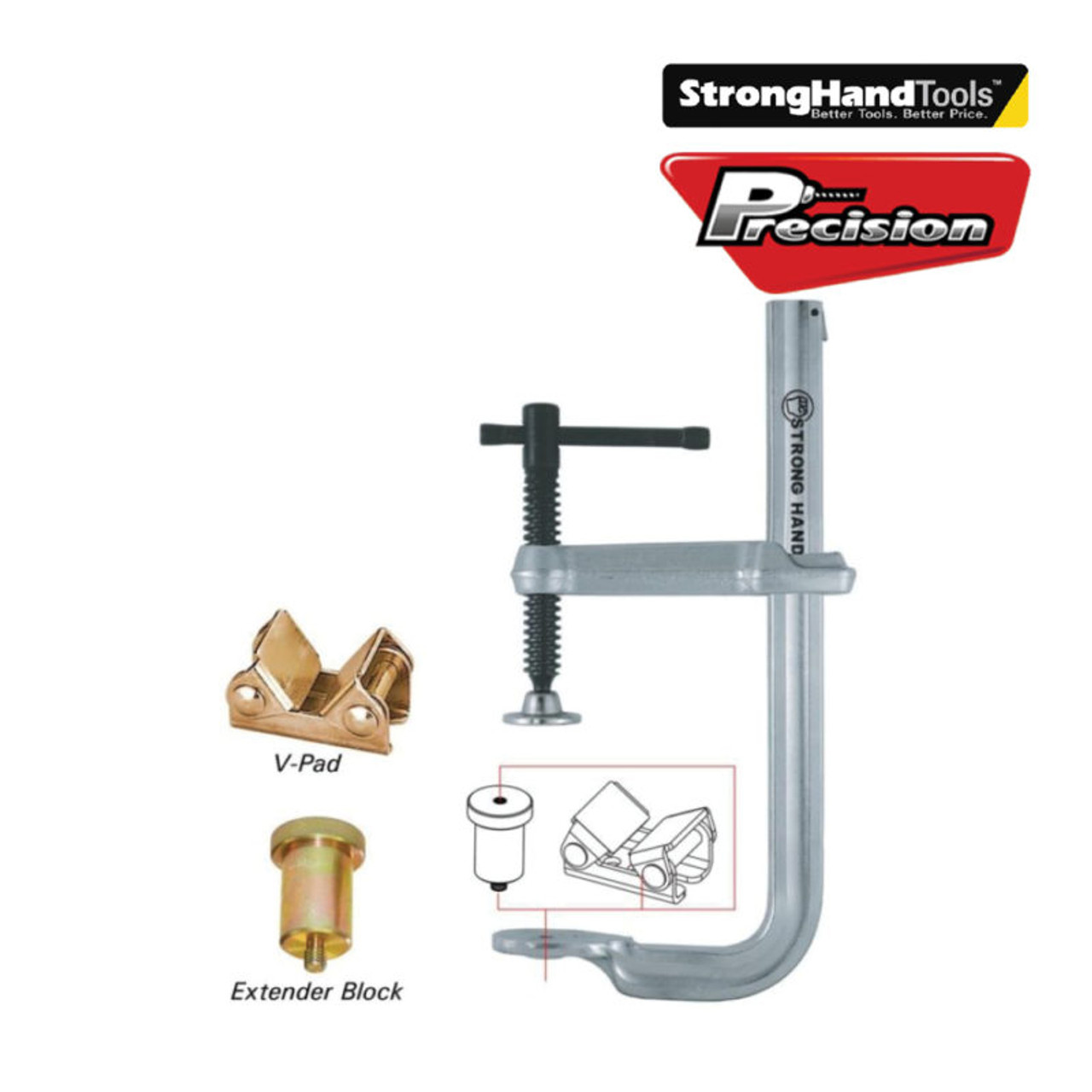 Clamp Utilty 4-In-1 265Mm Capacity 140Mm Throat Depth Stronghand