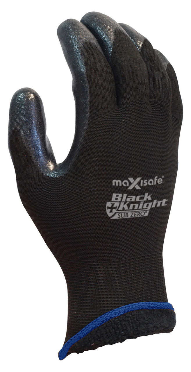 'Black Knight Sub Zero' Thermally Lined Glove With Latex Gripmaster Coating Technology - Large