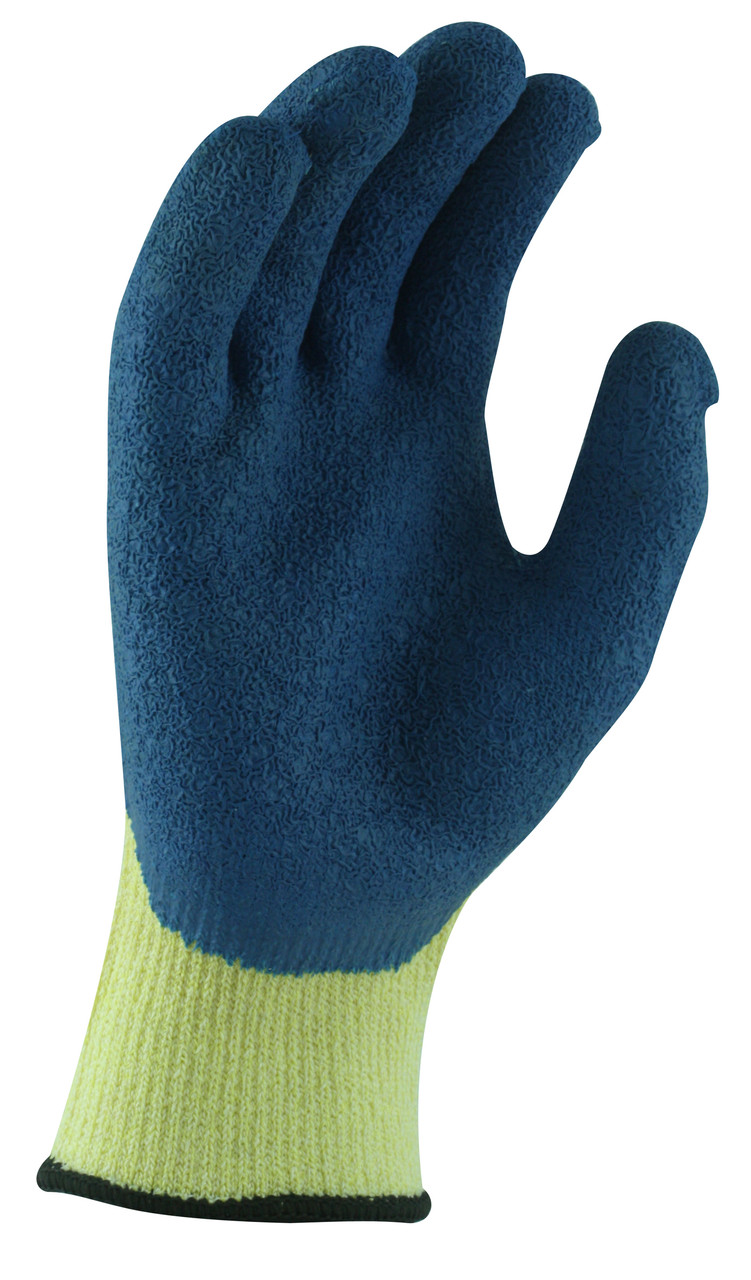 G-Force Grippa Cut Resistant Level E, Blue Latex Coated Glove - Small