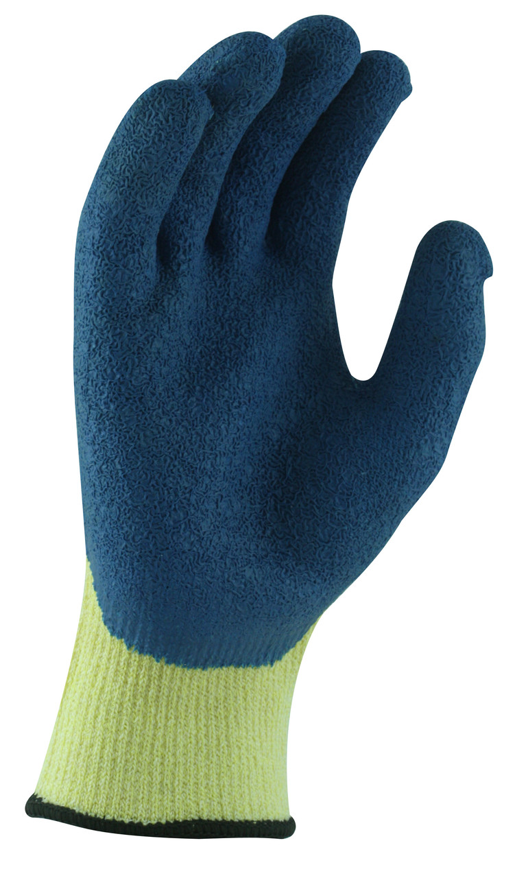 G-Force Grippa Cut Resistant Level E, Blue Latex Coated Glove - Xxlarge