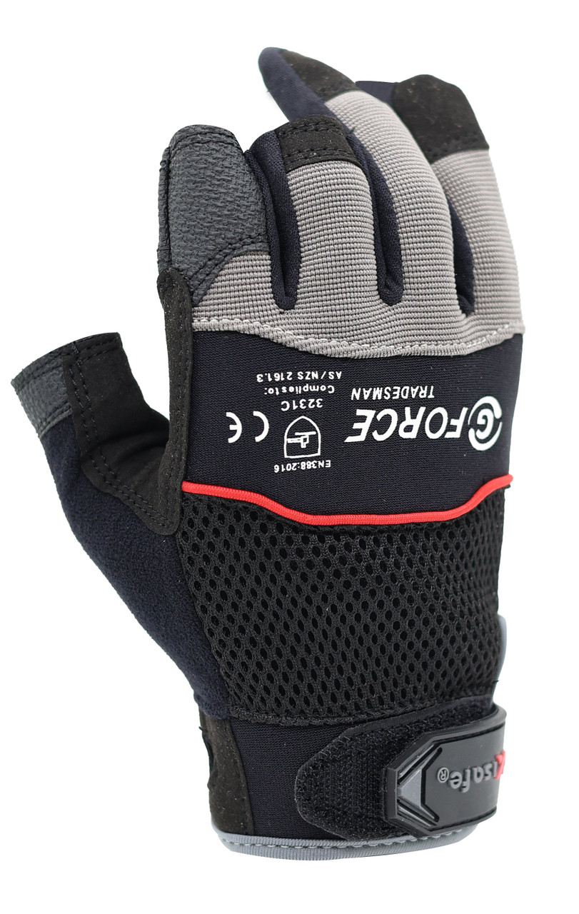 'G-Force Tradesman' Mechanics Glove, 2 Finger - Small