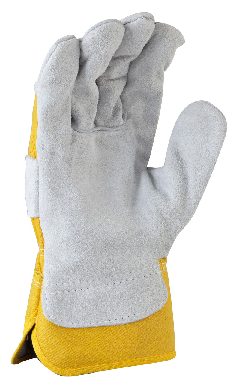 'Workman' Yellow Cotton Back Glove, Retail Carded