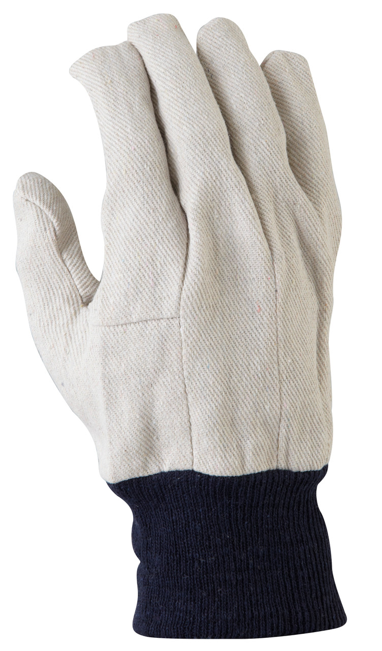 Cotton Drill Glove - Blue Cuff - Mens