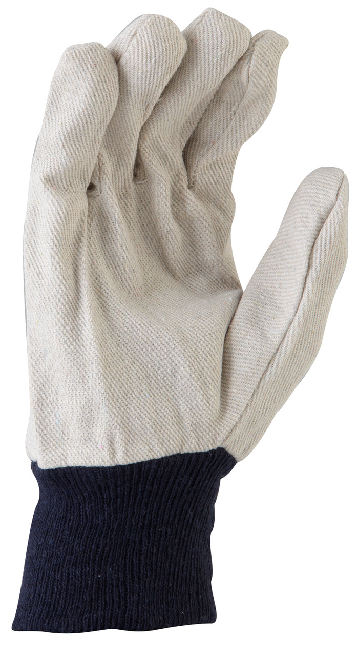 Cotton Drill Glove - Blue Cuff - Mens - Retail Carded