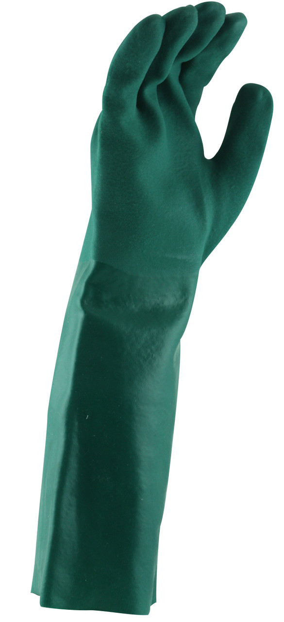 Green Double Dipped Pvc Glove 27Cm