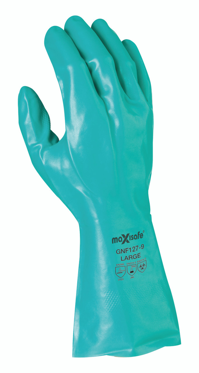 Green Nitrile Chemical Glove 33Cm Small