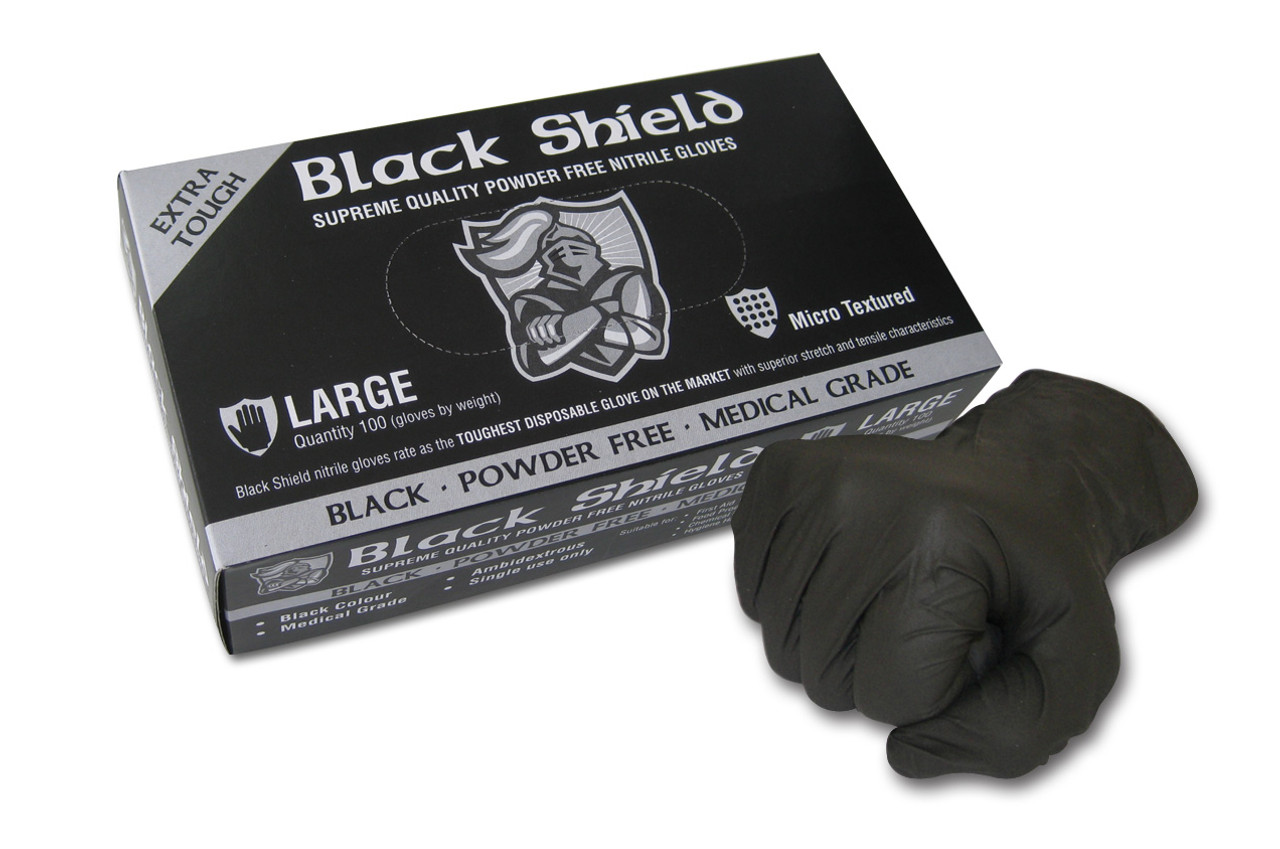 Black Shield Extra Heavy Duty Nitrile - Xlarge, 100 Per Box