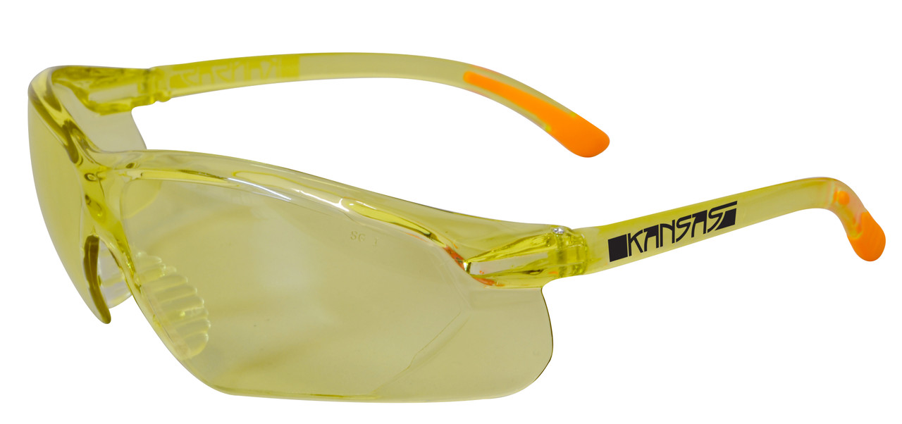 Kansas Amber Safety Glasses With Anti-Fog