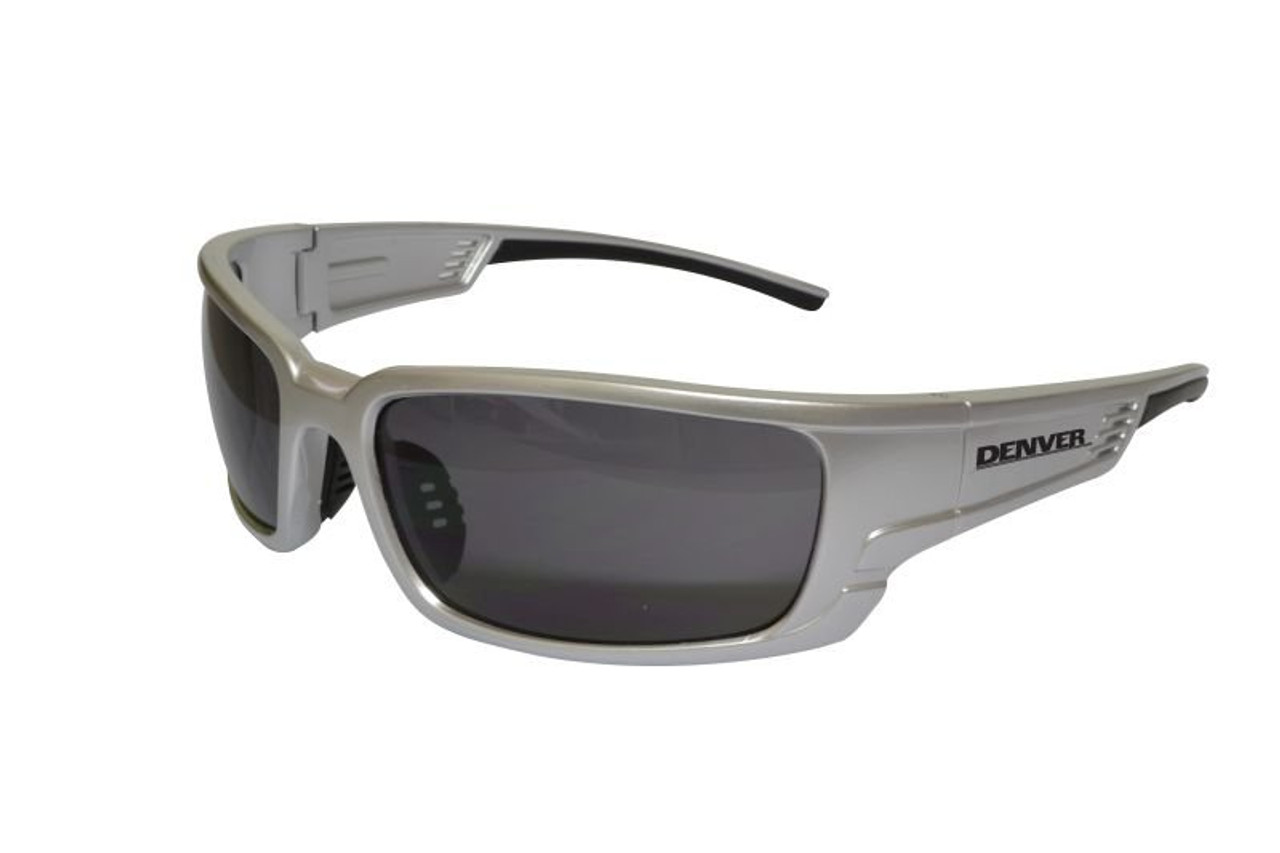 Denver Smoke Safety Specs With Pearl Silver Frame