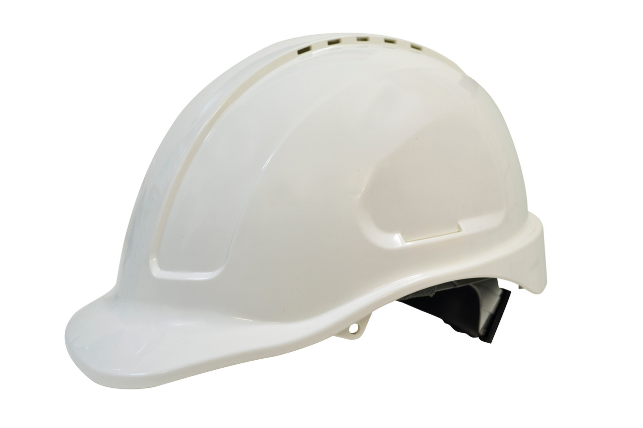 Maxiguard Flouro Yellow Vented Hard Hat, Ratchet Harness