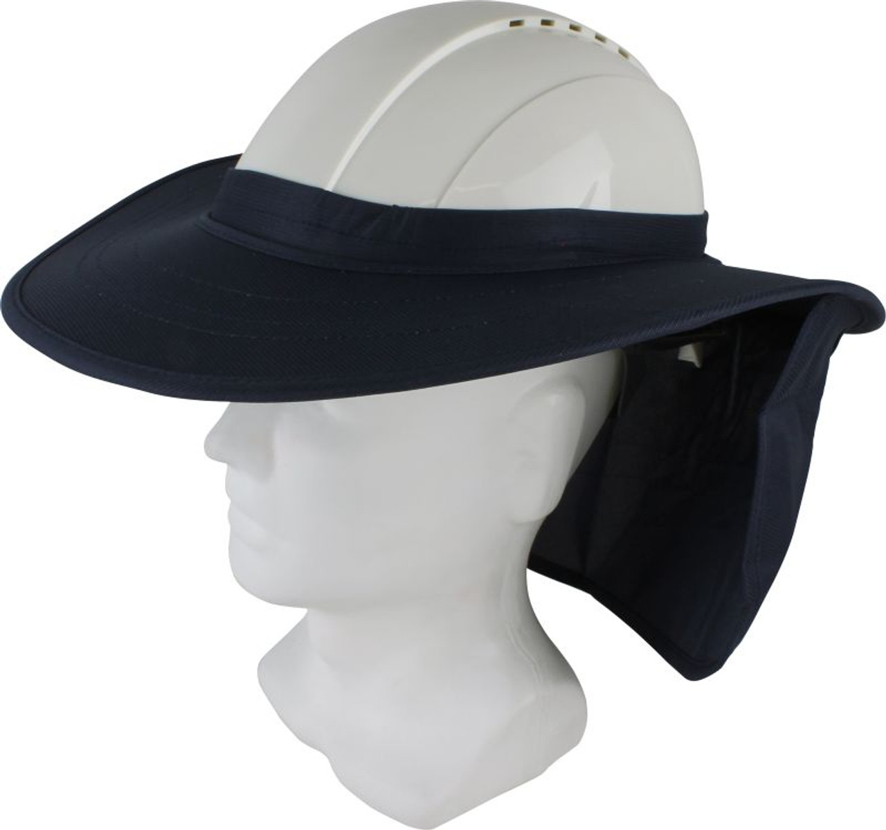 Maxisafe Hat Brim With Neck Flap - Navy Blue