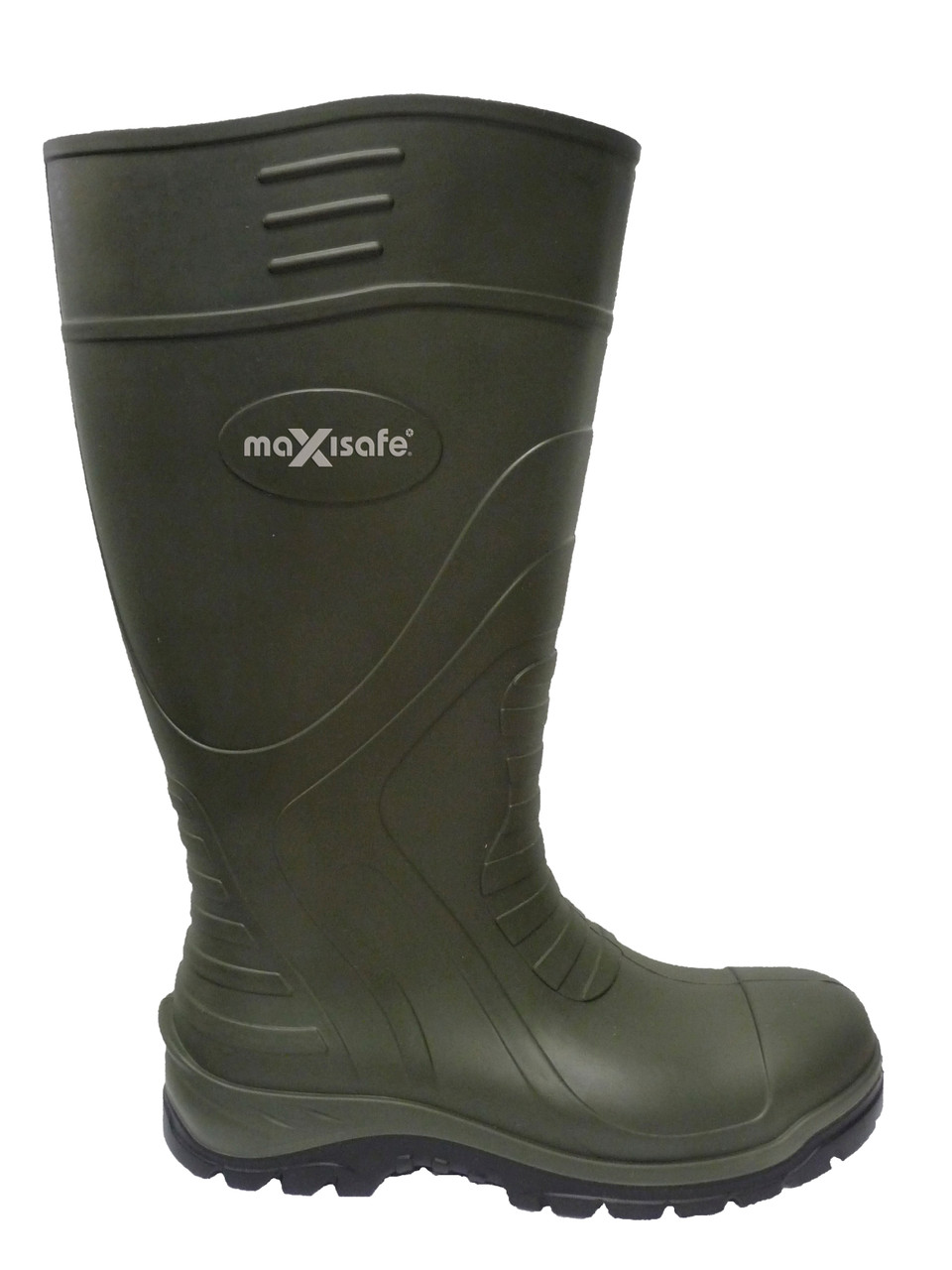 Patrol Green Pu Boot W/ Safety Toe, Size 4