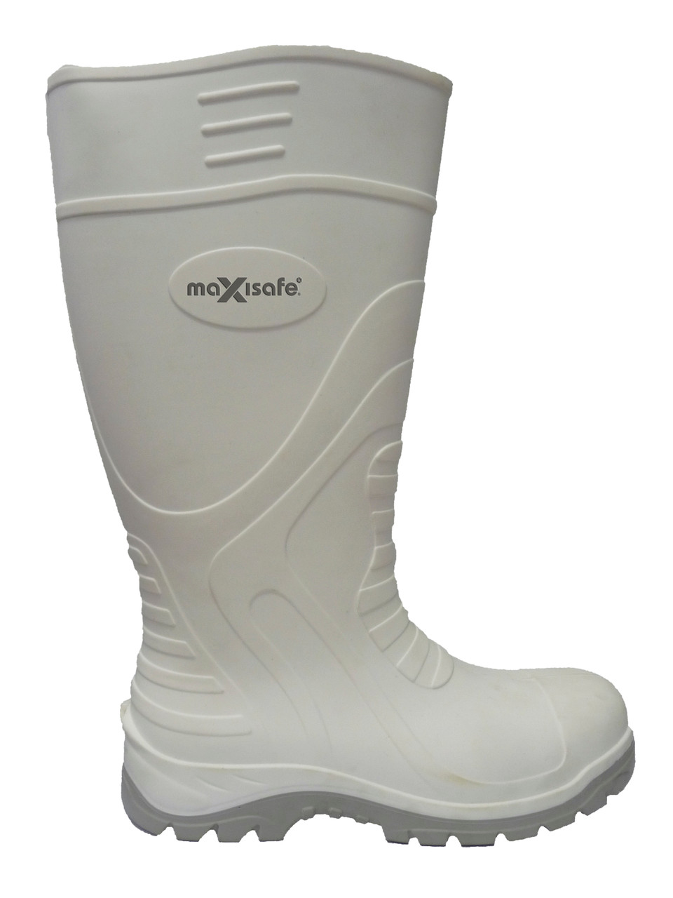 Lightning White Polyurethane Gumboots Non Safety Size 5