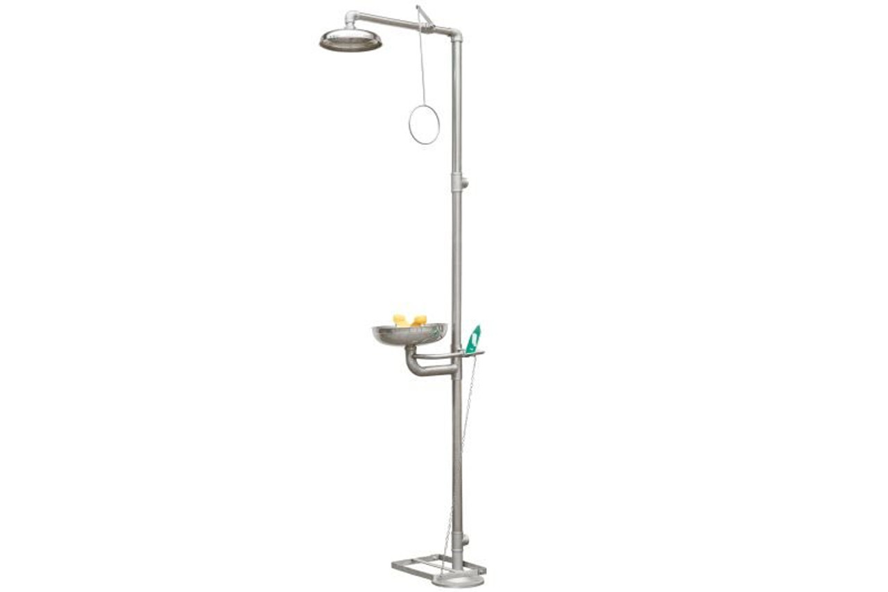 Sst Floor Mounted Combination Unit With Drench Shower & Eyewash