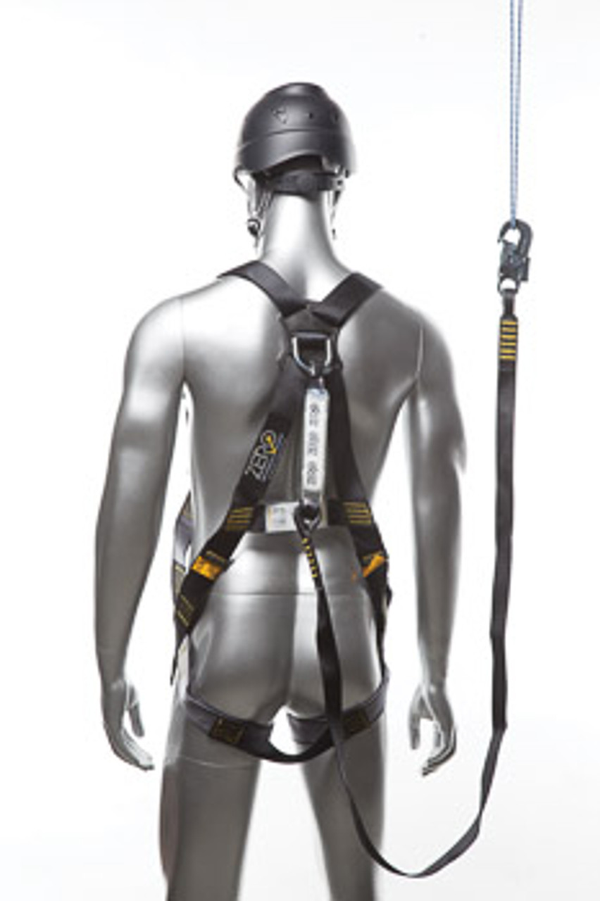 Maxisafe Full Body Harness With Front & Rear Attachment Points With 2M Lanyard & Snap Hook Attached